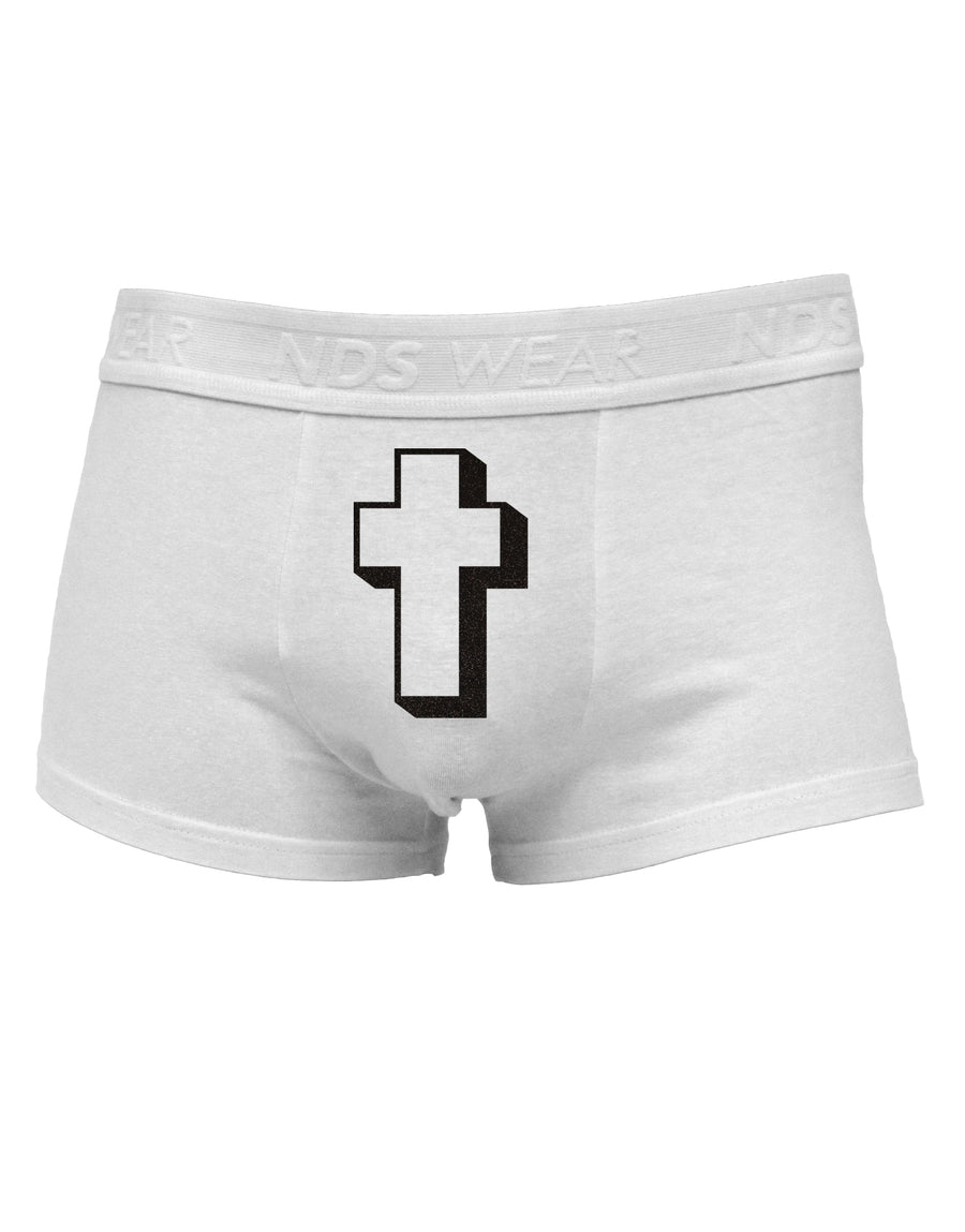 Simple Cross Design Glitter - Black Mens Cotton Trunk Underwear by TooLoud-Men's Trunk Underwear-NDS Wear-White-Small-Davson Sales