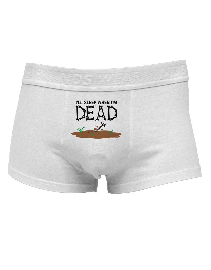 Sleep When Dead Mens Cotton Trunk Underwear-Men's Trunk Underwear-NDS Wear-White-Small-Davson Sales