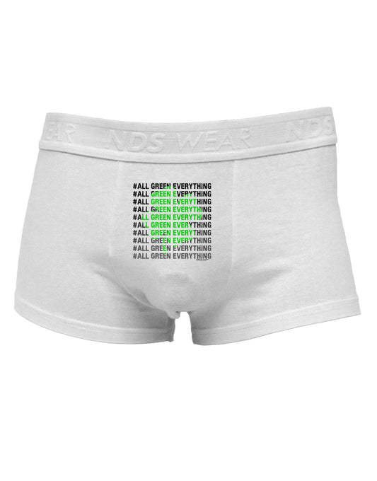 All Green Everything Clover Mens Cotton Trunk Underwear-Men's Trunk Underwear-NDS Wear-White-Small-Davson Sales