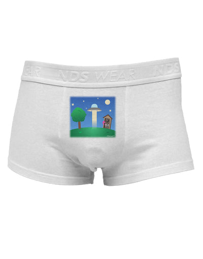 UFO Stopping At an Out-house Mens Cotton Trunk Underwear by TooLoud-Men's Trunk Underwear-NDS Wear-White-Small-Davson Sales