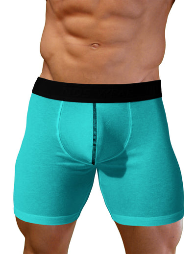 Mens Cotton Stretch Pouch Boxer Briefs Underwear-Boxer Briefs-NDS Wear-Blue-Atoll-Small-Davson Sales