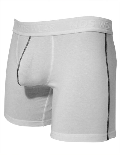 Mens Cotton Stretch Pouch Boxer Briefs Underwear-Boxer Briefs-NDS Wear-White-Small-Davson Sales