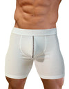 Mens Cotton Stretch Pouch Boxer Briefs Underwear-Boxer Briefs-NDS Wear-White-Small-Davson Sales