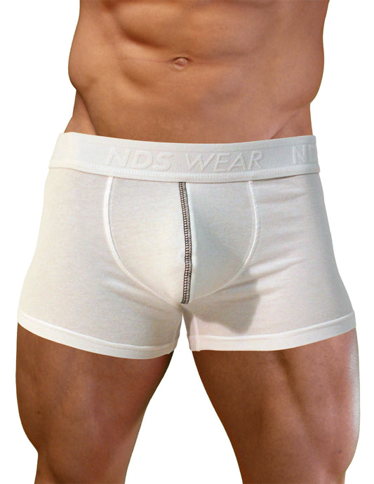 Mens Cotton Stretch Pouch Trunk Underwear-NDS Wear-White-Small-Davson Sales