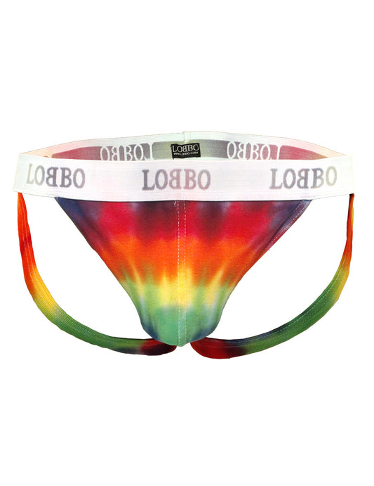 Rainbow Tie Dye Horizontal Stripes Jockstrap-NDS Wear-Rainbow-Horizontal-Stripes-Small-Davson Sales
