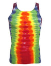 Rainbow Tie Dye Vertical Stripes Adult Ribbed Tank-Womens Tank Tops-NDS Wear-Rainbow-Vertical-Stripes-Small-Davson Sales