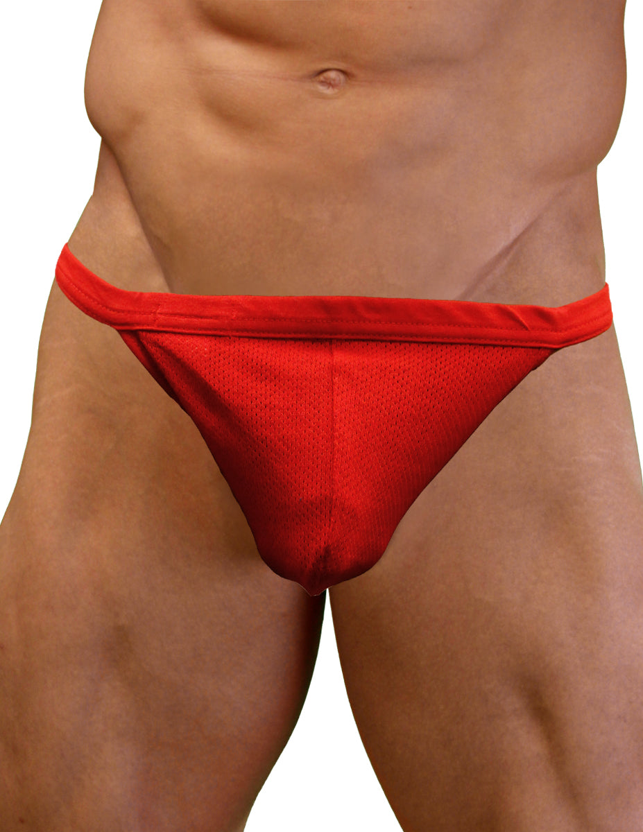 NDS Wear Mens Cotton Mesh Gstring-NDS Wear-Red-Small-Davson Sales