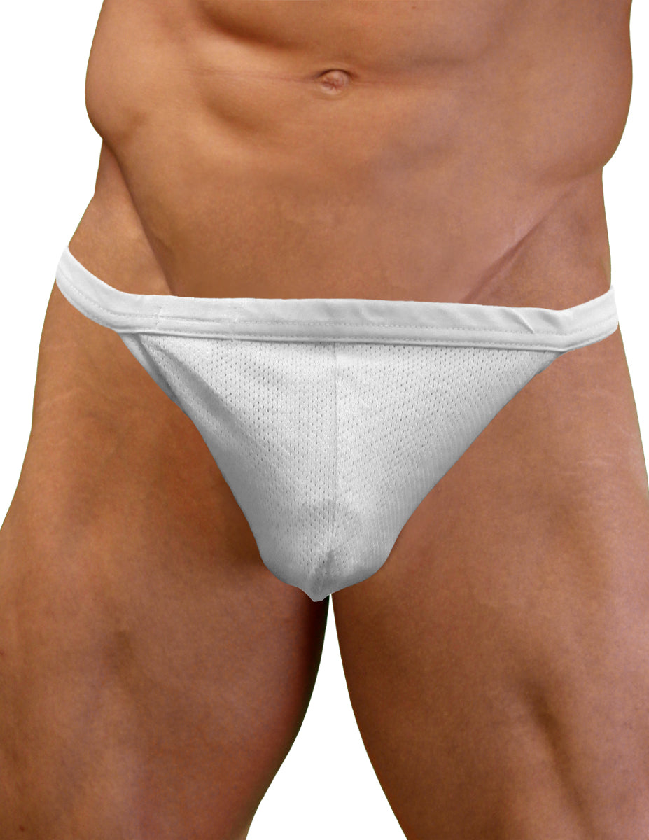 NDS Wear Mens Cotton Mesh Gstring-NDS Wear-White-Small-Davson Sales