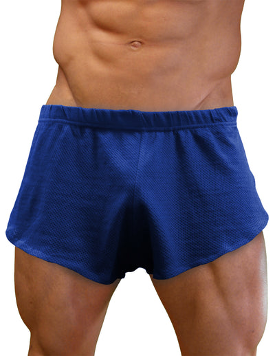 NDS Wear Mens Cotton Mesh Side Split Short-Mens shorts-NDS Wear-Royal-Blue-Small-Davson Sales