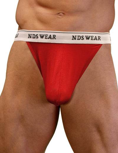 NDS Wear Mens Stretch Cotton Brazilian Thong-NDS Wear-Red-Small-Davson Sales