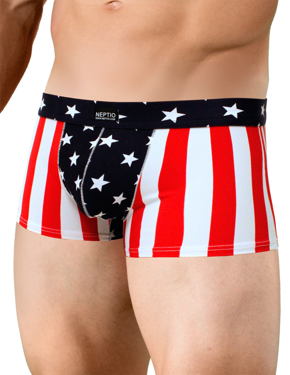 Men's USA Flag Pouch Brief Trunk America-Neptio-American-Flag-Small-Davson Sales