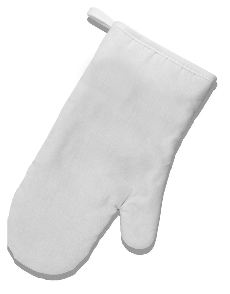 Custom Personalized Image and Text Printed Fabric Oven Mitt-Oven Mitt-TooLoud-White-Davson Sales