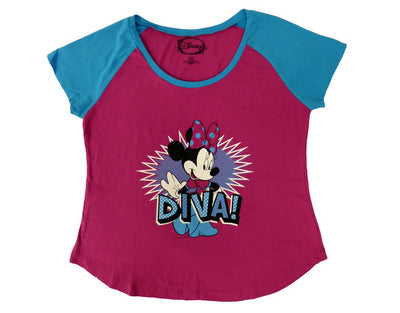 Minnee Mouse Diva Juniors Sleep Shirt-Briefly Stated-Small-Davson Sales