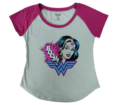 Wonder Woman Juniors Sleep Shirt-Briefly Stated-Small-Davson Sales