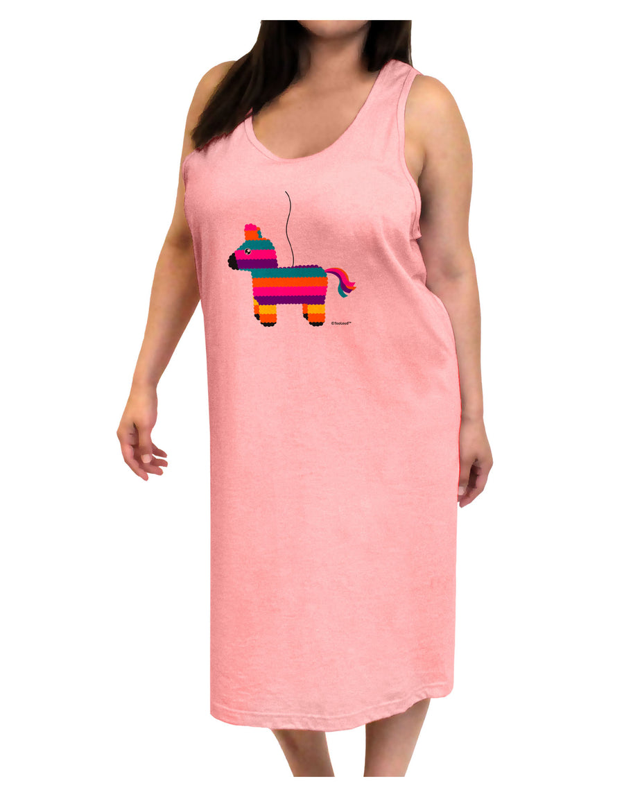 Colorful Hanging Pinata Design Adult Tank Top Dress Night Shirt by TooLoud-Night Shirt-TooLoud-White-One-Size-Davson Sales