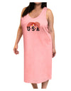 Bald Eagle USA Adult Tank Top Dress Night Shirt-Night Shirt-TooLoud-Pink-One-Size-Adult-Davson Sales