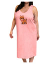 Kawaii Standing Puppy Adult Tank Top Dress Night Shirt-Night Shirt-TooLoud-Pink-One-Size-Adult-Davson Sales