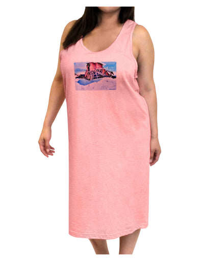 Victor Mines Colorado Watercolor Adult Tank Top Dress Night Shirt-Night Shirt-TooLoud-Pink-One-Size-Adult-Davson Sales