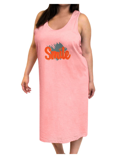 Smile Adult Tank Top Dress Night Shirt-Night Shirt-TooLoud-Pink-One-Size-Adult-Davson Sales