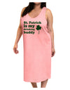 St Patrick is my Drinking Buddy Adult Tank Top Dress Night Shirt-Night Shirt-TooLoud-Pink-One-Size-Adult-Davson Sales