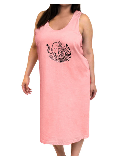 TooLoud Save the Asian Elephants Adult Tank Top Dress Night Shirt-Night Shirt-TooLoud-Pink-One-Size-Adult-Davson Sales