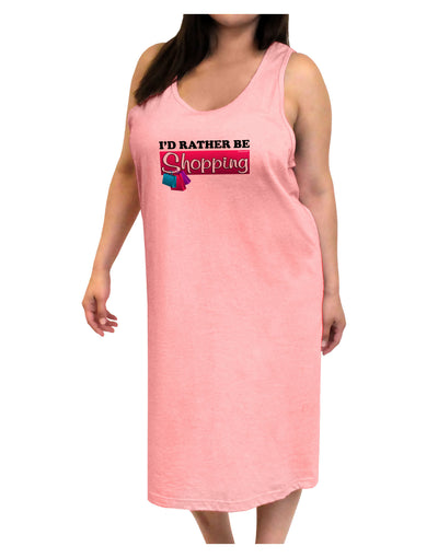 I'd Rather Be Shopping Adult Tank Top Dress Night Shirt-Night Shirt-TooLoud-Pink-One-Size-Adult-Davson Sales