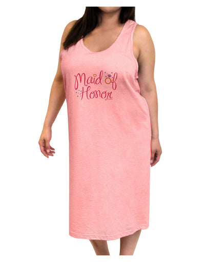 Maid of Honor - Diamond Ring Design - Color Adult Tank Top Dress Night Shirt-Night Shirt-TooLoud-Pink-One-Size-Adult-Davson Sales