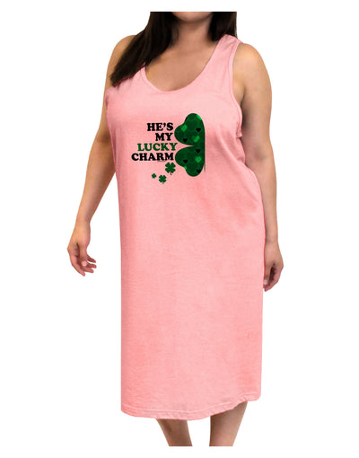 He's My Lucky Charm - Left Adult Tank Top Dress Night Shirt-Night Shirt-TooLoud-Pink-One-Size-Adult-Davson Sales