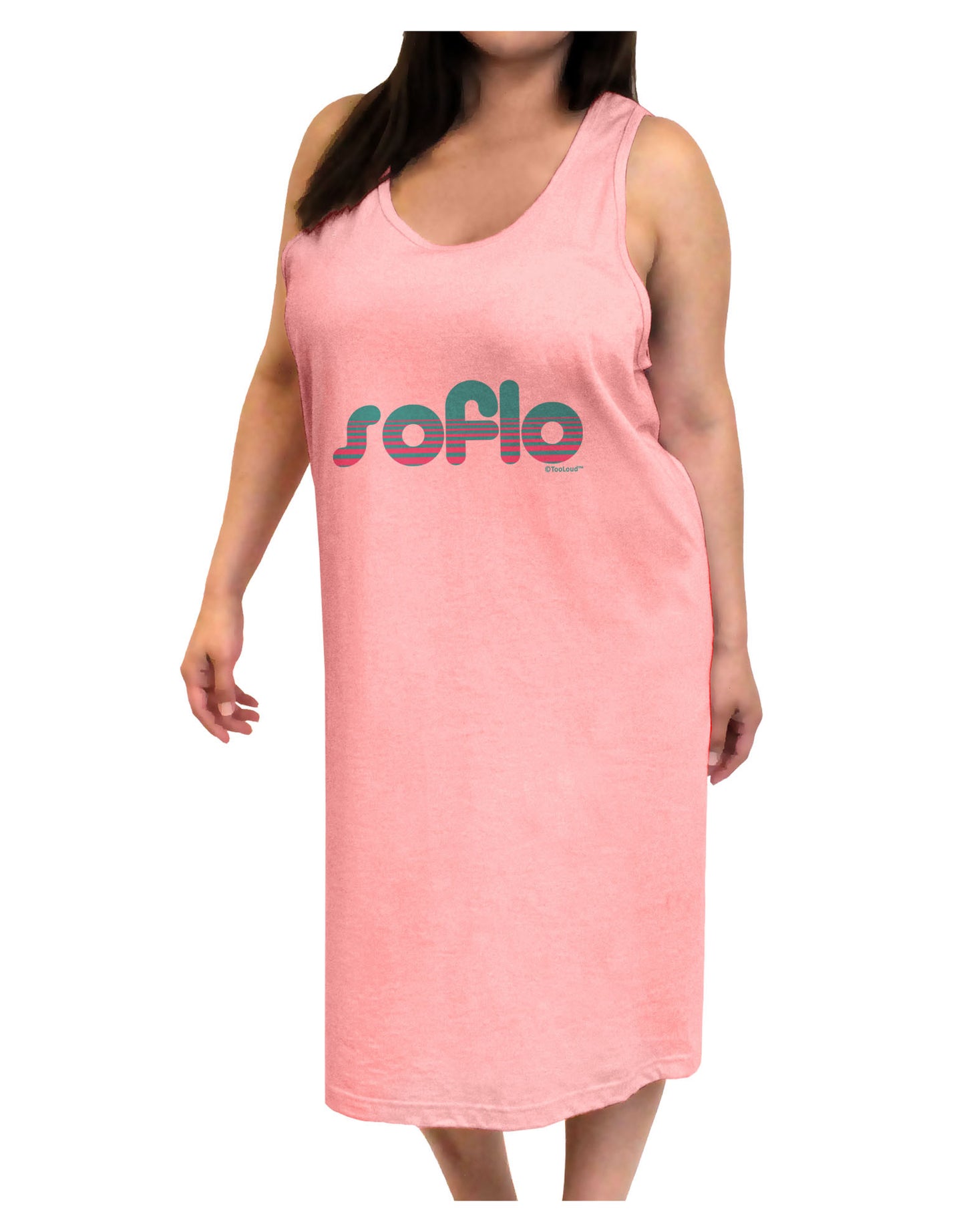 SoFlo - South Beach Style Design Adult Tank Top Dress Night Shirt by TooLoud-Night Shirt-TooLoud-Pink-One-Size-Adult-Davson Sales