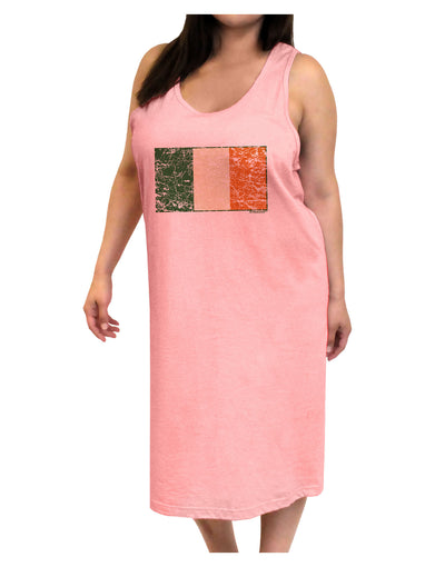 Distressed Irish Flag - Flag of Ireland Adult Tank Top Dress Night Shirt-Night Shirt-TooLoud-Pink-One-Size-Adult-Davson Sales