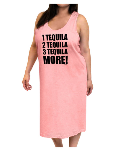 1 Tequila 2 Tequila 3 Tequila More Adult Tank Top Dress Night Shirt by TooLoud-Night Shirt-TooLoud-Pink-One-Size-Adult-Davson Sales