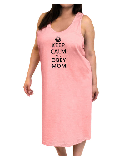 Keep Calm and Obey Mom Adult Tank Top Dress Night Shirt-Night Shirt-TooLoud-Pink-One-Size-Adult-Davson Sales