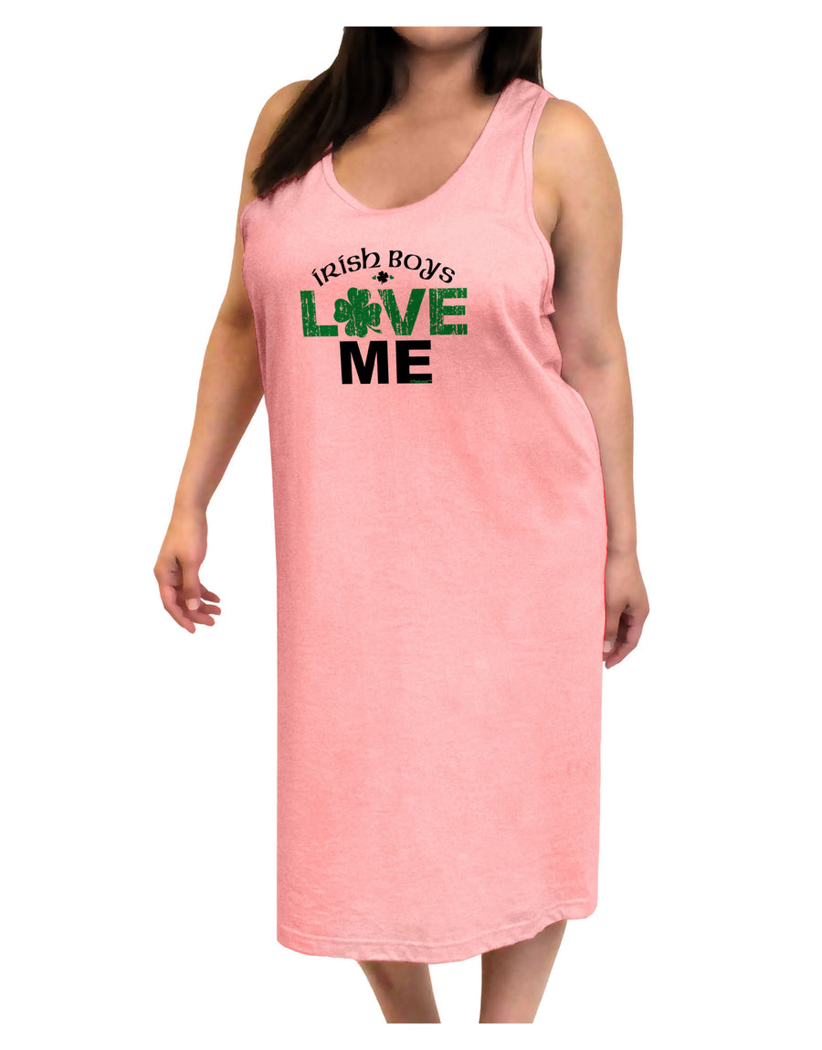 Irish Boys Love Me Adult Tank Top Dress Night Shirt-Night Shirt-TooLoud-White-One-Size-Adult-Davson Sales