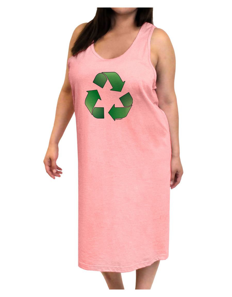 Recycle Green Adult Tank Top Dress Night Shirt by TooLoud-Night Shirt-TooLoud-White-One-Size-Davson Sales