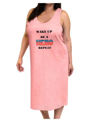 Wake Up Be A Hero Repeat Adult Tank Top Dress Night Shirt by TooLoud-Night Shirt-TooLoud-Pink-One-Size-Adult-Davson Sales