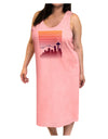 Seattle Skyline Sunrise Adult Tank Top Dress Night Shirt-Night Shirt-TooLoud-Pink-One-Size-Adult-Davson Sales