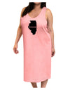 Illinois - United States Shape Adult Tank Top Dress Night Shirt by TooLoud-Night Shirt-TooLoud-Pink-One-Size-Adult-Davson Sales