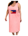 TooLoud Distressed Philippines Flag Adult Tank Top Dress Night Shirt-Night Shirt-TooLoud-Pink-One-Size-Adult-Davson Sales