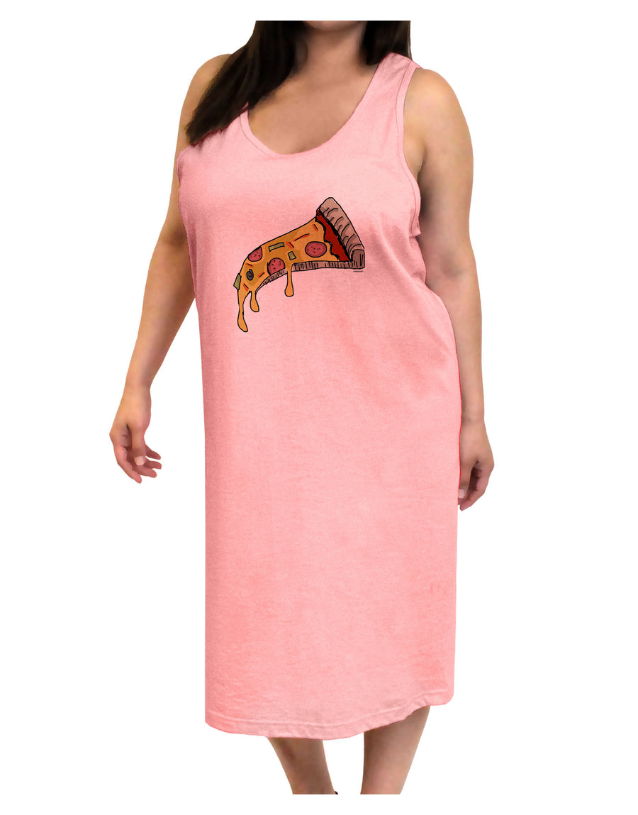 TooLoud Pizza Slice Adult Tank Top Dress Night Shirt-Night Shirt-TooLoud-White-One-Size-Adult-Davson Sales