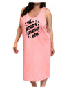 The World's Greatest Mom - Superhero Style Adult Tank Top Dress Night Shirt by TooLoud-Night Shirt-TooLoud-Pink-One-Size-Adult-Davson Sales