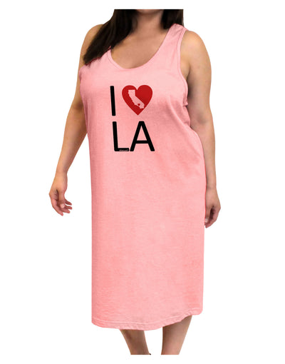 I Heart Los Angeles Adult Tank Top Dress Night Shirt-Night Shirt-TooLoud-Pink-One-Size-Adult-Davson Sales