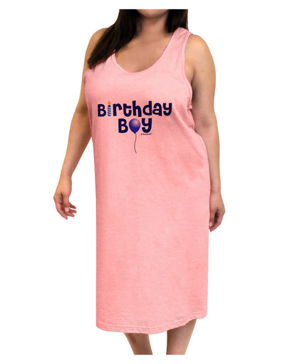 Birthday Boy - Candle and Balloon Adult Tank Top Dress Night Shirt by TooLoud-Night Shirt-TooLoud-Pink-One-Size-Adult-Davson Sales