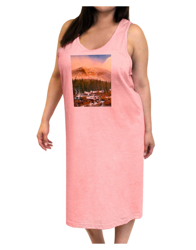 Nature Photography - Mountain Glow Adult Tank Top Dress Night Shirt by-Night Shirt-TooLoud-Pink-One-Size-Adult-Davson Sales