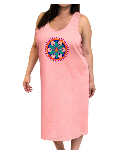 Evil Eye Protection Mandala Adult Tank Top Dress Night Shirt by-Night Shirt-TooLoud-Pink-One-Size-Adult-Davson Sales