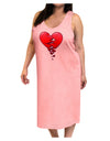 Crumbling Broken Heart Adult Tank Top Dress Night Shirt by-Night Shirt-TooLoud-Pink-One-Size-Adult-Davson Sales