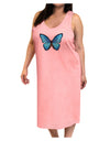 Big Blue Butterfly Adult Tank Top Dress Night Shirt-Night Shirt-TooLoud-Pink-One-Size-Adult-Davson Sales