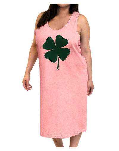 Lucky Four Leaf Clover St Patricks Day Adult Tank Top Dress Night Shirt-Night Shirt-TooLoud-Pink-One-Size-Adult-Davson Sales