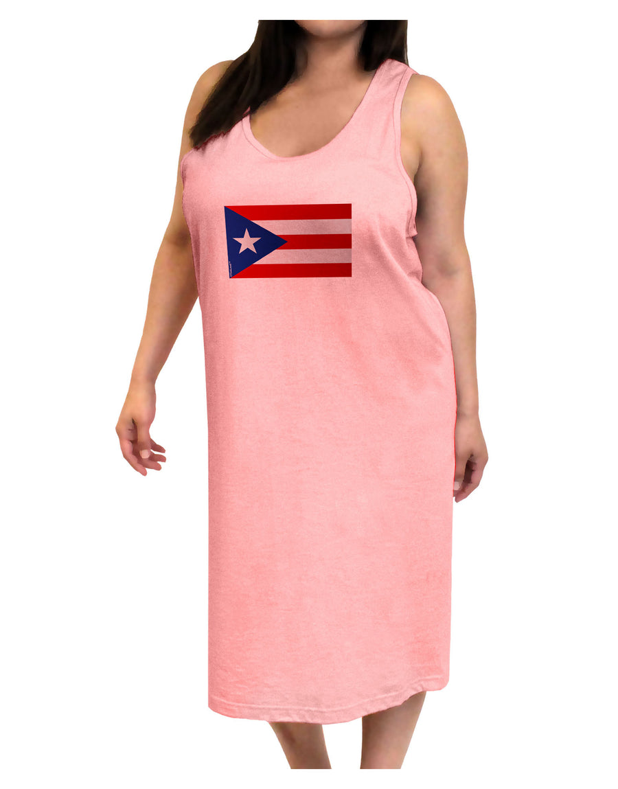 Puerto Rico Flag Adult Tank Top Dress Night Shirt-Night Shirt-TooLoud-White-One-Size-Adult-Davson Sales