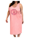 Peace Sign Hearts Adult Tank Top Dress Night Shirt-Night Shirt-TooLoud-Pink-One-Size-Adult-Davson Sales