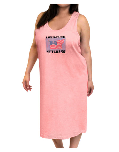 Support Our Veterans Adult Tank Top Dress Night Shirt-Night Shirt-TooLoud-Pink-One-Size-Adult-Davson Sales